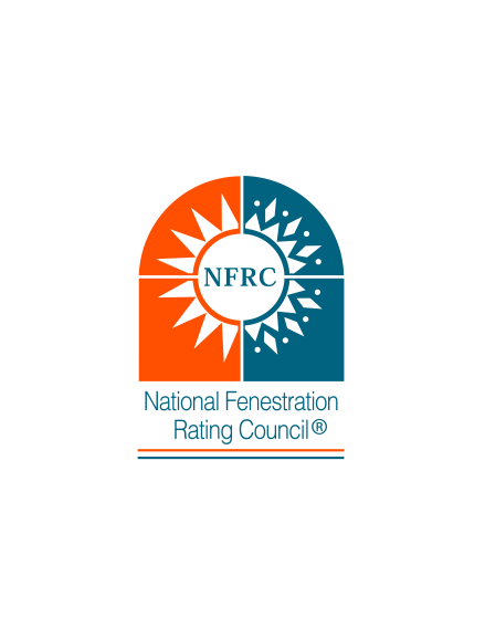 National Fenestration Rating Council orange/blue arch window emblem.